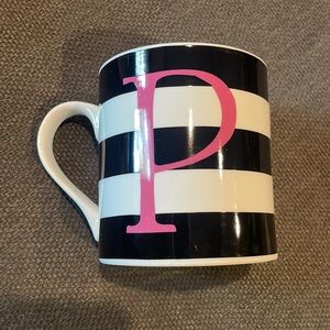 Large Home Essentials ceramic coffee mug, “P”